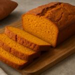 So sieht leckeres, lockeres Süßkartoffelbrot aus der Heißluftfritteuse aus