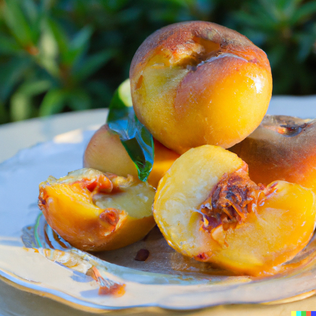 Karamelisierte Pfirsiche