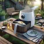Analoge Heißluftfritteuse outdoor mit Fisch1