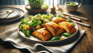 Bergkäse-Taschen mit Salat