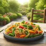 Gemüse-Spaghetti auf asiatische Art
