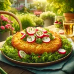 Kartoffelrösti mit knackigem Salat und Radieschen