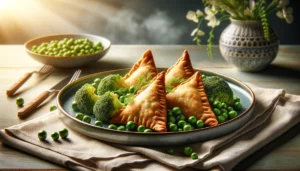 Samosas mit Erbsen und Brokkoli