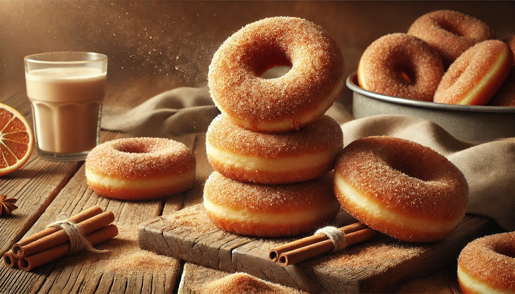 Gebackene Donuts mit Zimtzucker