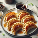 Gebackene Gyoza mit Soja-Dip