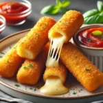 Gebackene Mozzarella-Sticks mit Marinara-Dip