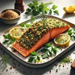Gebackener Lachs mit Kräuterkruste
