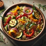 Warmer Quinoa-Salat mit geröstetem Gemüse