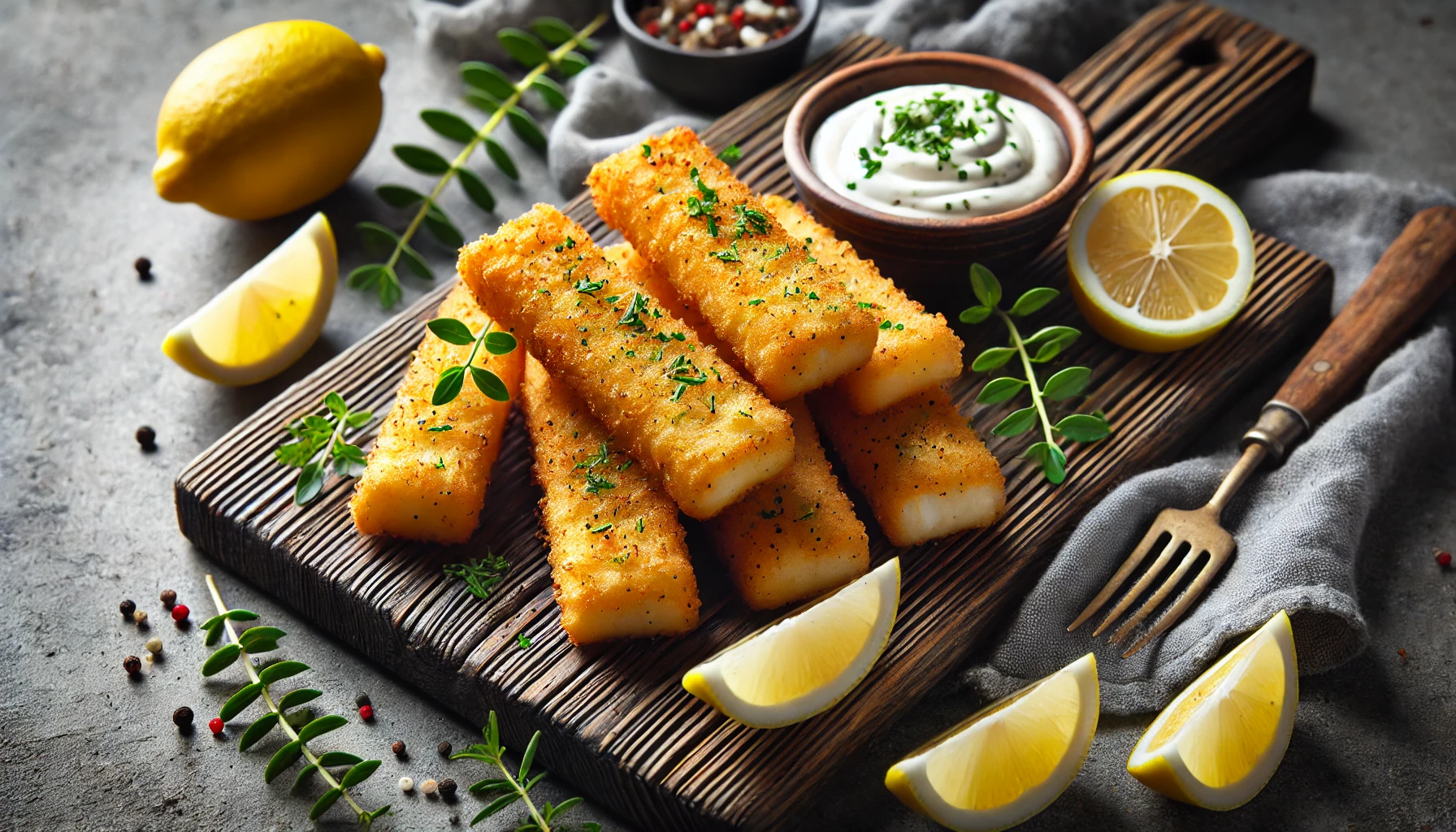 Airfryer-Fischstäbchen aus frischem Kabeljau