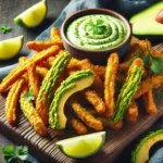 Gebackene Avocado-Pommes mit Limettendip