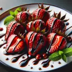 Gebackene Erdbeeren mit Balsamico-Reduktion