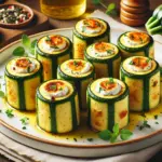 Gebratene Zucchini-Röllchen mit Ricotta