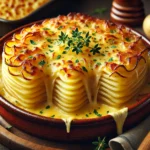 Kartoffelgratin mit Käse überbacken