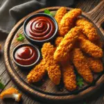 Knusprige Chicken Tenders mit BBQ-Dip